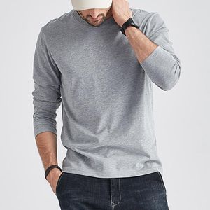 Homens camisetas Homens outono Algodão Long Tees Mulheres Sólida Plana Masculina Fêmea Básico Térmico Térmico Slim Fit Tshirt Casual Curto Tops