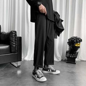 Mens Black Coreano Harem Calças 2021 Japonês Streetwear Corredores Harajuku Sweatpants Hip Hop Calças Casuais Plus Size Y0927