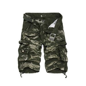 2021 Yaz Kargo Erkek Şort Homme Rahat Moda Pamuk Kurulu Şort Askeri İş Taktik Kamuflaj Pantolon Artı Boyutu 29-40 x0705