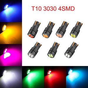 50PCS High Bright T10 3030 4SMD LED Wedge Car Lampor 194 168 2825 CLEARANCE LAMPS LÄSNINGSLÄCKLÄCKLIGE LIGHTS 12V