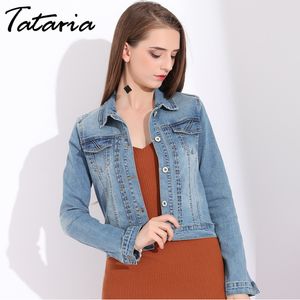 Casacos Curtos Denim Casaco Mulheres Slim Causal Manga Longa Jaqueta Mulheres Deixada Vintage Vintage Plus Size 5XL Jaqueta Jeans 210514