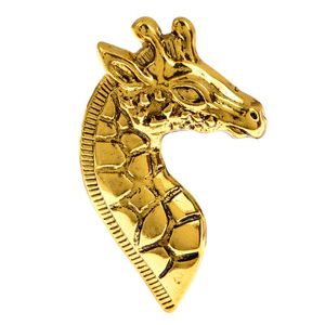 Szpilki, broszki Cindy Xiang Antyczne złoto i posrebrzone Giraffe Head Brooch Design Zwierząt Moda Pin Vintage Biżuteria Wysoka Jakość