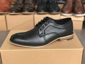 Scarpe oxford firmate Scarpa derby in pelle di vitello nera di alta qualità Scarpe da cerimonia formale da sposa con tacco basso Scarpe da ginnastica da ufficio con lacci Taglia 39-47 004