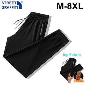 Summer Men Pants Joggers Fitness Casual Quick Dry Sweatpants Pants Male Breathable Lightweight Tie Feet Elasticity Trousers 220212