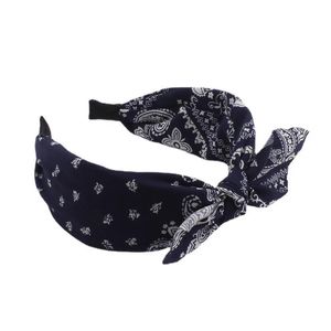 Ethnic style totem printing women Headbands Rabbit Ears Cloth Bow Headband Girls Hair Head Hoop Bands Accessories For Girl Headwear