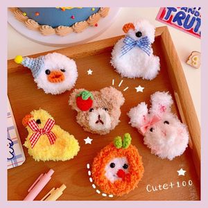 Pins, Brooches Cute Duck Lamb Wool Badge Diy For Women Party Jewelry Christmas Couple Gifts Llaveros
