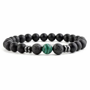 Oljeparfym diffuser pärlor strängar armband lava rock yofa chakra armband armband manschett för kvinnor män mode smycken vilja och sandig