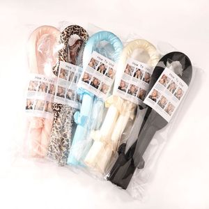 Heatless Curling Rod Headband No Heat Curls Ribbon Hair Rollers Sleeping Soft Headband Hair Curlers DIY Hair Styling Tools 5 pcs J029