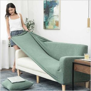 1/2/3/4 Seaters Elastic Sofa Universal Cover de malha Engrossado Stretch Slipcovers para sala de estar Couch Poltrona 210723