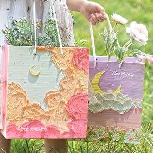 Storage Bags Creative Gentle Flower Tote Bag Gift Festival Packaging Candy Cookie Present Packing Wedding Party Goodie For Sweets