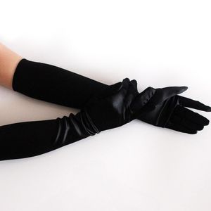 Fingerless Gloves Halloween Party Vampire Fashion Satin Long Finger Elbow Women Opera Evening Prom Costume For Elegant Lady