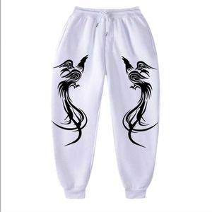 Jesień Zima Harajuku męska Kobiety Spodnie Nowa Moda Phoenix Print Joggers Męskie Spodnie Spodnie Dorywczo Spodnie Dysfundy Jogger Spodnie Y0927