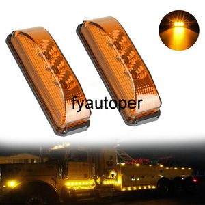 2pcs Amber 3-LED Car Tuning Side Marker Lights Truck Trailer Clearance Lights Security Protection Universal Car Accessories