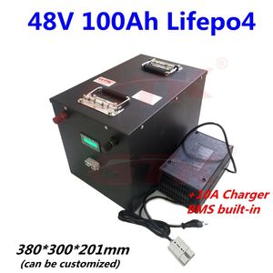 GTK LifePO4 48V 100AH ​​120AH аккумулятор с ЖК-дисплеем BMS для 7 кВт 10 кВт Солнечная Pannel Energy Motorhome Golf Cart + 10acharger