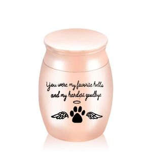 Pet urns köpek pençe melek kanatları mini kremasyon kavanozları Küller için insanlar/kediler ve köpekler
