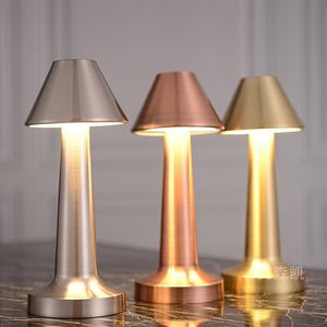 Dumbbell Metal Decorative Table Lamp Creative USB Charging Desktop Night Light LED Clearing Bar Atmosphere Tables Lamps a19