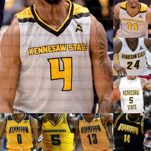 Custom Kennesaw State Owls Basketball jerseys Tyler Hooker Terrell Burden Bryson Lockley Ugo Obineke Jamie Harris Danny Lewis