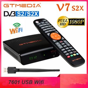 GTMEDIA V7 S2X DVB-S2 SET Üst Box Uydu Alıcısı USB Wifi FTA ile 1080 P GTMedia V7S2X Dijital Reseptör Yükseltme Freesat V7S HD HD NO Uygulama