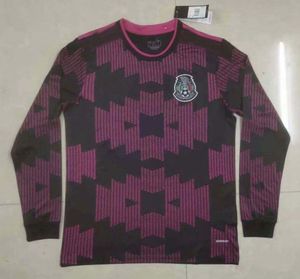 Futbol Meksika Takımı Forması toptan satış-Uzun Kol Meksika Futbol Formaları Milli Takımı H Moreno Raul H lozano Chicharito Futbol Gömlek