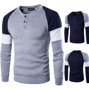 Men's Spring Sweater Male Long Sleeve Tops Cotton Slim Fit Solid Color Slim Fit Casual Streetwear Sweatshirts 211014