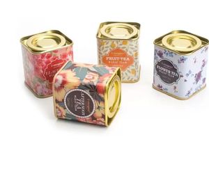 Ny metall bärbara vintage te burkar lock container presenter wrap lådor för bröllop födelsedag företag gåva