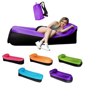 Sleeping Bags Inflatable Lounger Air Sofa Portable Waterproof Couch For Backyard Lakeside Beach Traveling Camping Picnics Music Festivals