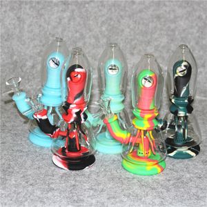 7.8 '' Водяная труба Dab Rig Silicone Bong Portable Cologa