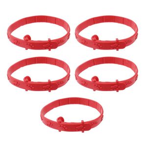 Cat Collars Leads 5Pcs Pet Flea Tick Neck Collar Repel Supply Red