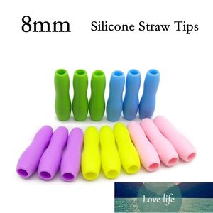 8mm de silicone alimentos silicone studs dicas cobrem macio reusável metal aço inoxidável palha vidro bocalhos apenas apto para 5/16 