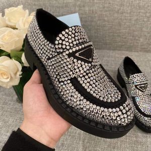 2022 Designer Sandals women dress shoes Platform Casual Shoe Top Quality Wedding Womens Fashion Genuine Leather thick Soles 100% glitter slipper Black White