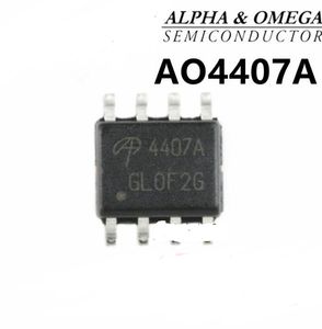 50PCS LOT äkta aktiva komponenter AO4407A AO4407 4407A SOP8 SOP-8 Strömförsörjning Chipset MOS-chips