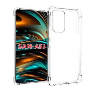 TPU transparente transparente de 1,45 mm com quatro cantos de proteção de canto para o Samsung Galaxy A53 5G A33 A73 A03S A22 A32 4G A02S A03 A02 S21 Fe S20