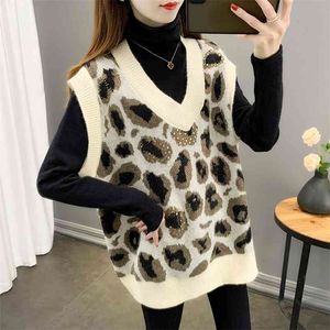 Pullover Knitted Jumper Autumn Winter Tops v-neck Pullovers Casual Sweaters Women Shirt Sleeveless Short Slim Sweater Girls 210427