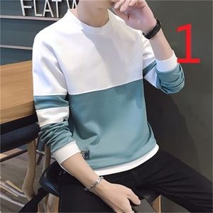 긴팔 티셔츠 남자 플러스 두꺼운 벨벳 한국어 갯벌 둥근 목 웜 스웨터 210420