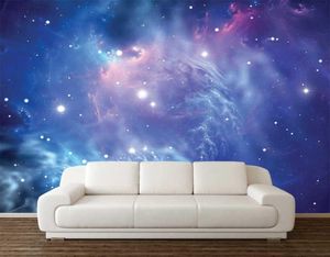 Pegatinas de pared Personalizado PO Papel tapiz Fantasía Galaxy Espacio Decoración Cartel Arte Removible Mural