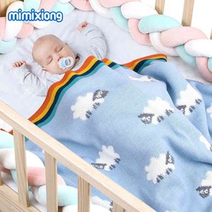 Factory Wholesale baby cartoon knitted holding newborn windproof cover kid blanket