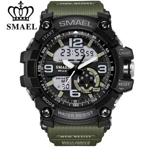 Smael digital relógio homens esporte super legal homens de quartzo esportes relógios de luxo marca led militar relógio de pulso masculino x0524