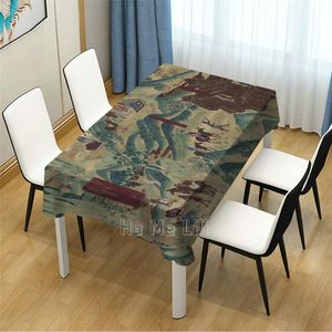 Chinesisches Tischtuch Seide großhandel-Tischhülse Seidenstreckenhandel wie in einer chinesischen Höhle Malerei Tablecloth für Picknick Küche Dinner Dekor dargestellt