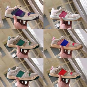 2021 Dam Retro Skor Lyx Espadrilles Designers Dirty Little läder Sko Par Sport Flats Sneakers Speed Trainers Storlek 35-45 Med Box