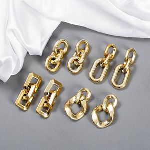 Wunderschöner glänzender Ketten-Charm-Ohrring, 4 Stile, grundlegendes Ketten-Design, goldene Vergoldung, Acryl-Ohrringe, mehrere optionale Großhandelsprodukte