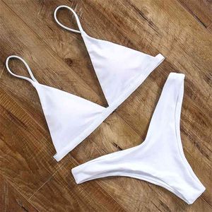 Mikro Mini Bikini Mayo Kadınlar Halter Push Up Set Yastıklı Sutyen Seksi Mayo Bandaj Swim Suit Brezilyalı Biquini 210621