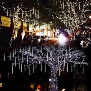 Strings 50cm LED Meteor Shower Garland Holiday Strip Light Outdoor Waterproof Fairy Lights For Garden Street Christmas Decoration.