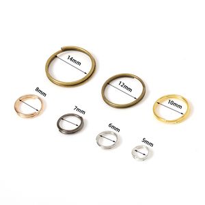 200pcs Key Holder Open Jump Rings Split Rings Double Loops Circle mm Keychain Ring Connectors for Jewelry Making Y0414
