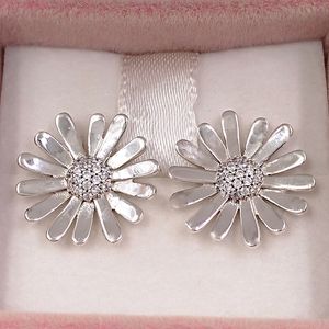 Authentic 925 Sterling Silver Pandora Stud Earrings luxury for women men girl Valentine day birthday gift 298812C01 298812C01