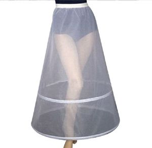 Helt nya petticoats för bröllop/formella klänningar Vita 2-hoops a-line fri storlek brud slip underskirt crinoline bröllop/brudtillbehör