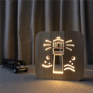 Strings vuurtoren led modellering licht d nachtlamp creatieve elektronische producten geschenken indoor sprookjeslichten kleur veranderen