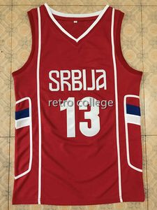 13 Miroslav Raduljica Camiseta Canotta Serbia EUROBASKET Basketball Jersey Stitched Custom any Number and name Jerseys
