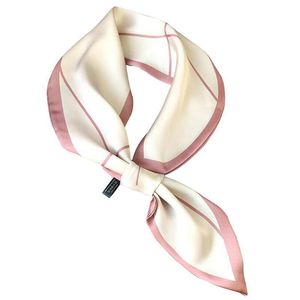 Sommar Luxury Silk Scarf Square Women Sjalar och Wraps Fashion Office Små Hårhals Hijabs Foulard Scarves