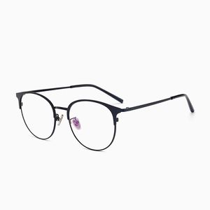 Quality Cat eye women Sunglasses Frames men EyeFrames Retro Big Circle Prescription Eyeglasses Female metal Optical Glasses Full Rimmed Round eyewear clear lens