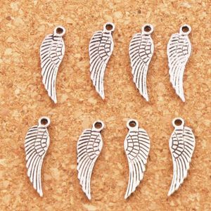 Angel Wing Charms Pärlor Antika Silver Pendants Alloy Fashion Fodings Komponenter L158 16.8x4.8mm 600pcs / lot